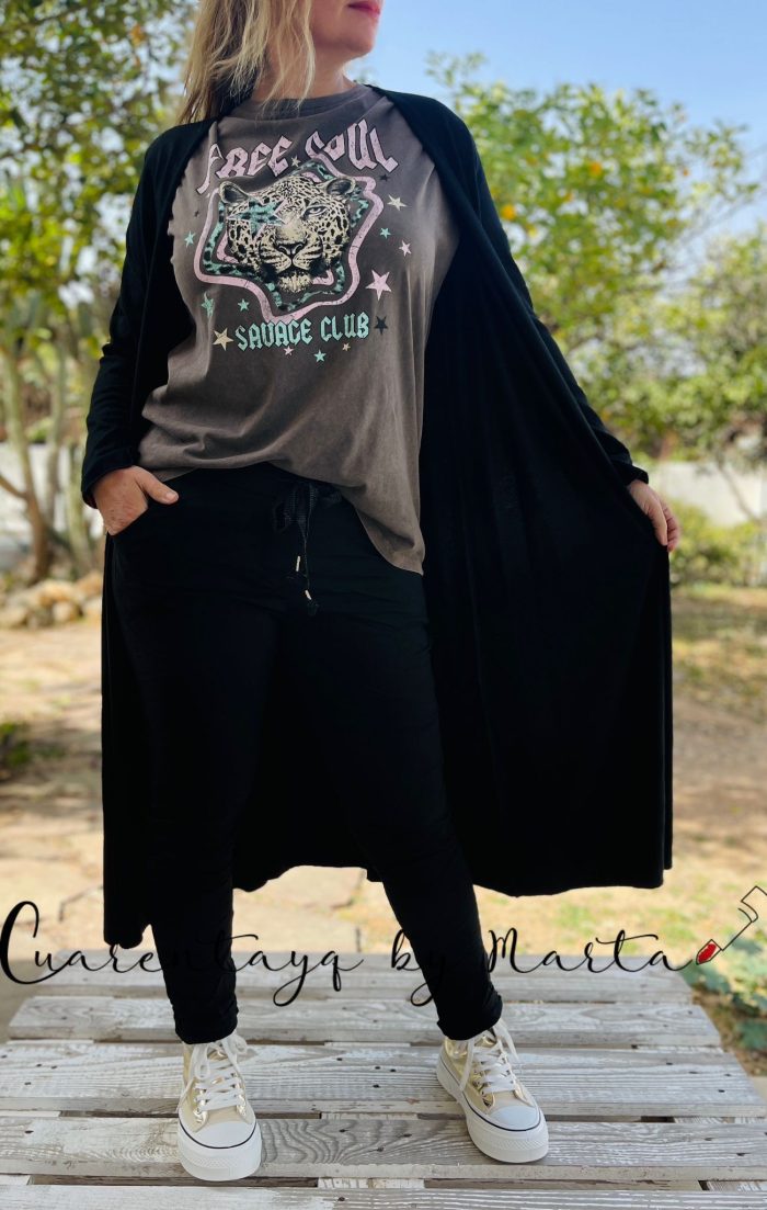 Chaqueta punto Larga