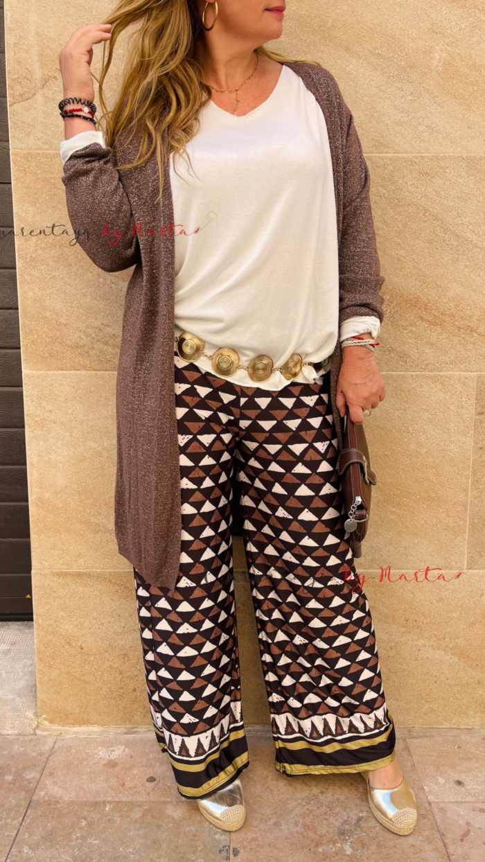 Pantalón Licra Estampado Recto
