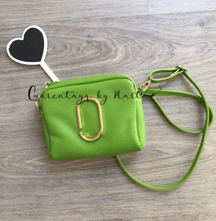 Bolso piel Cremallera Oro