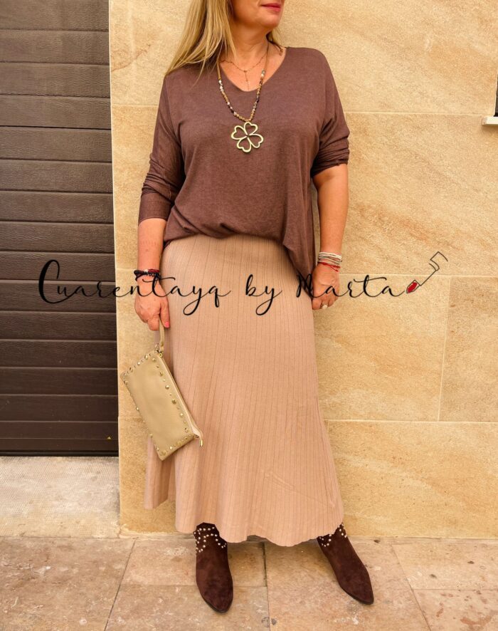Falda Punto Me queda Ideal camel