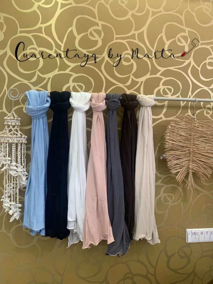 Foulard liso algodón