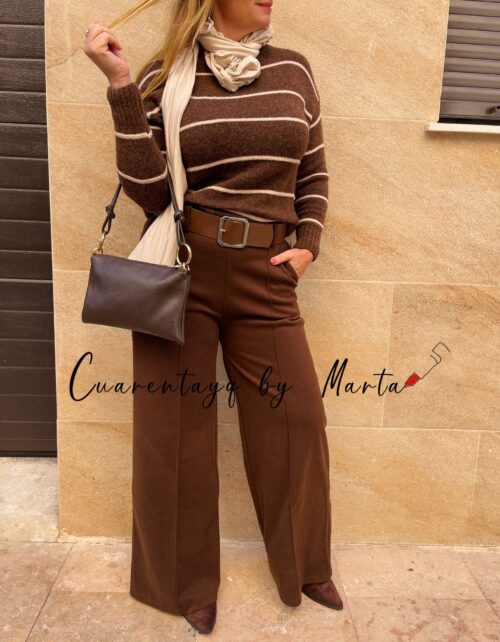 Pantalón Paño Me queda Ideal - marrón, T/Única-38/42-44