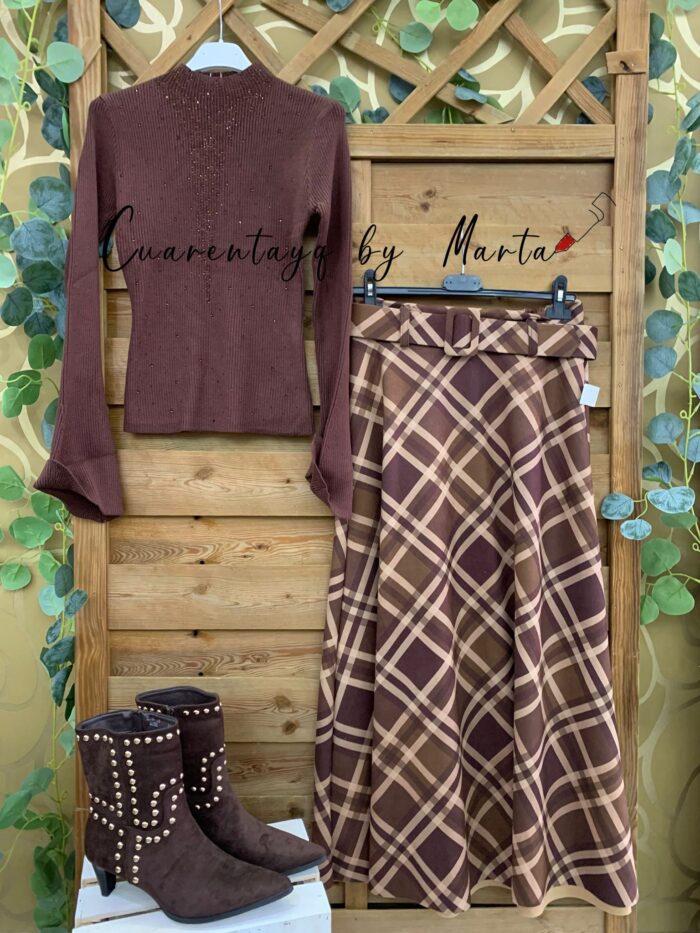 Jersey Canalé Strass