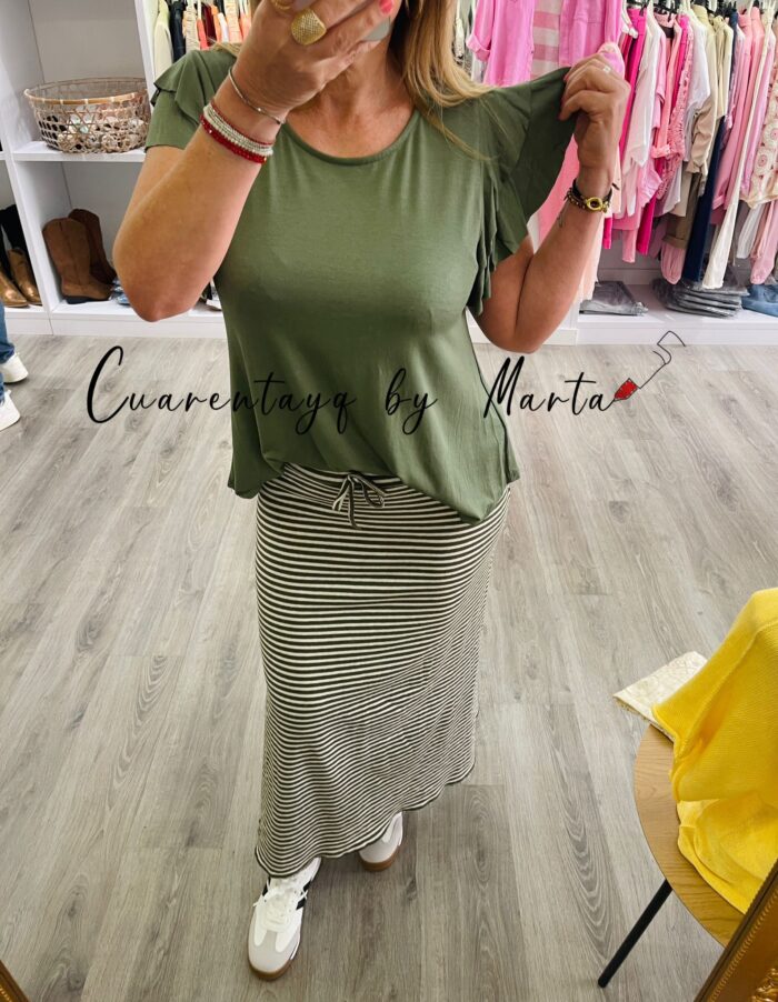 Camiseta Manga Volantes