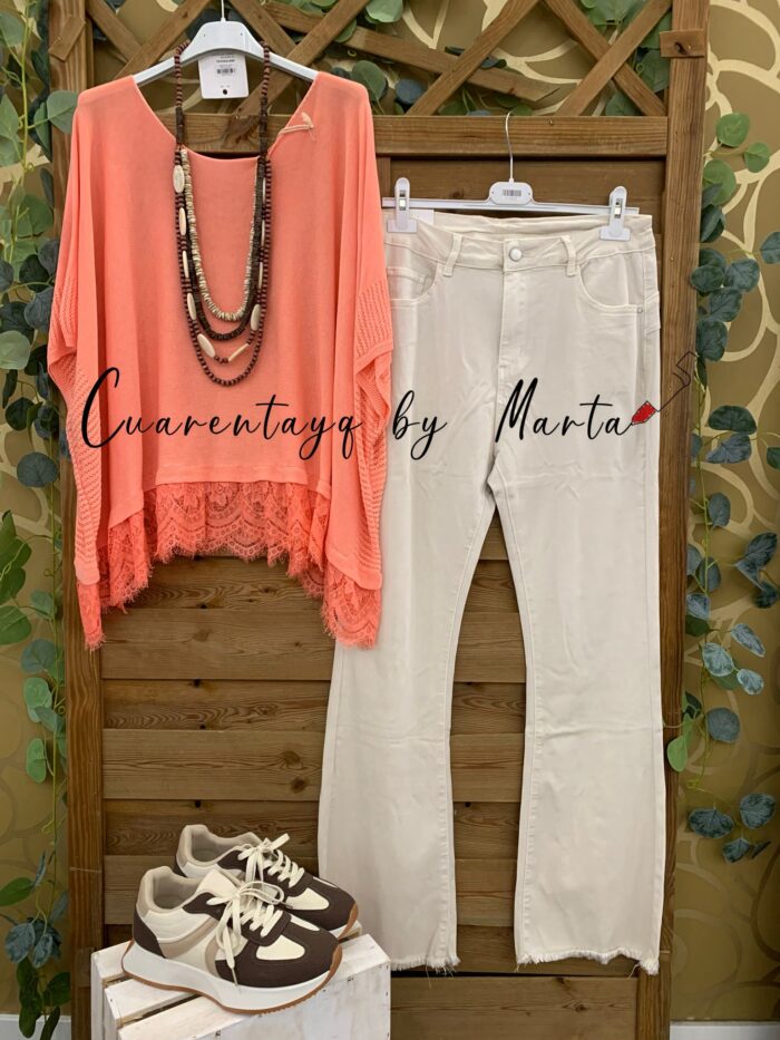 Jersey Poncho Encaje