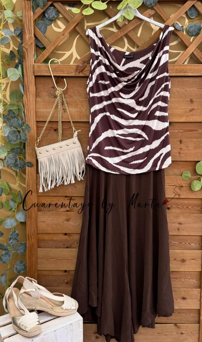 TOP DRAPEADO ANIMAL PRINT