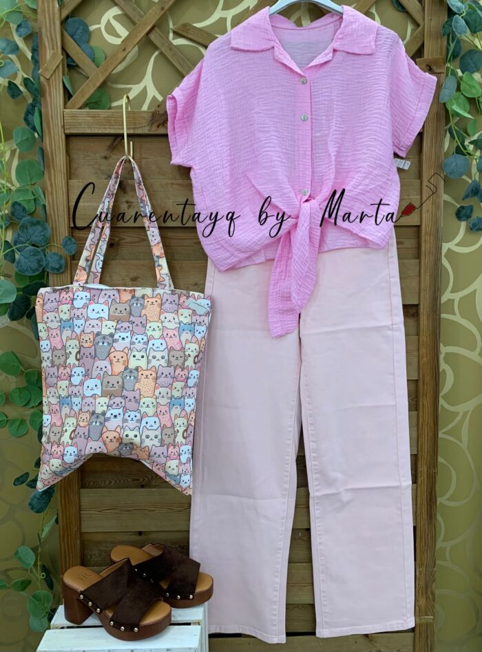 Vaquero Wide Leg Rosa