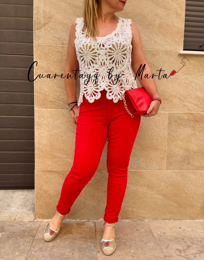 Top Crochet Lentejuelas