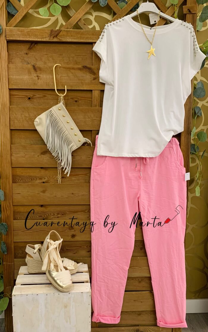 Baggy liso rosa