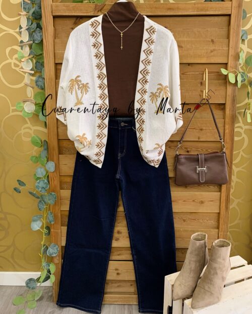 Kaftan Palmeras Vaquero Elástico Recto afelpado, botin city