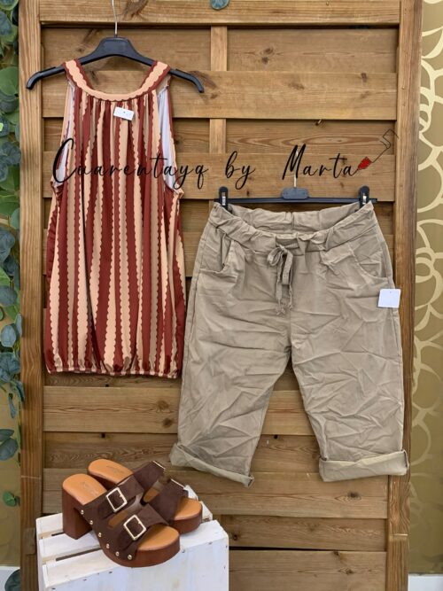 blusa halter licra capri baggy pirata