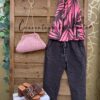 blusa licra palmas baggy liso marron