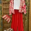 kantan crochet, top tachuelas y pantalón fluido