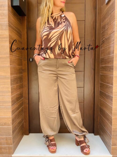 pantalon glamour blusa licra palmas