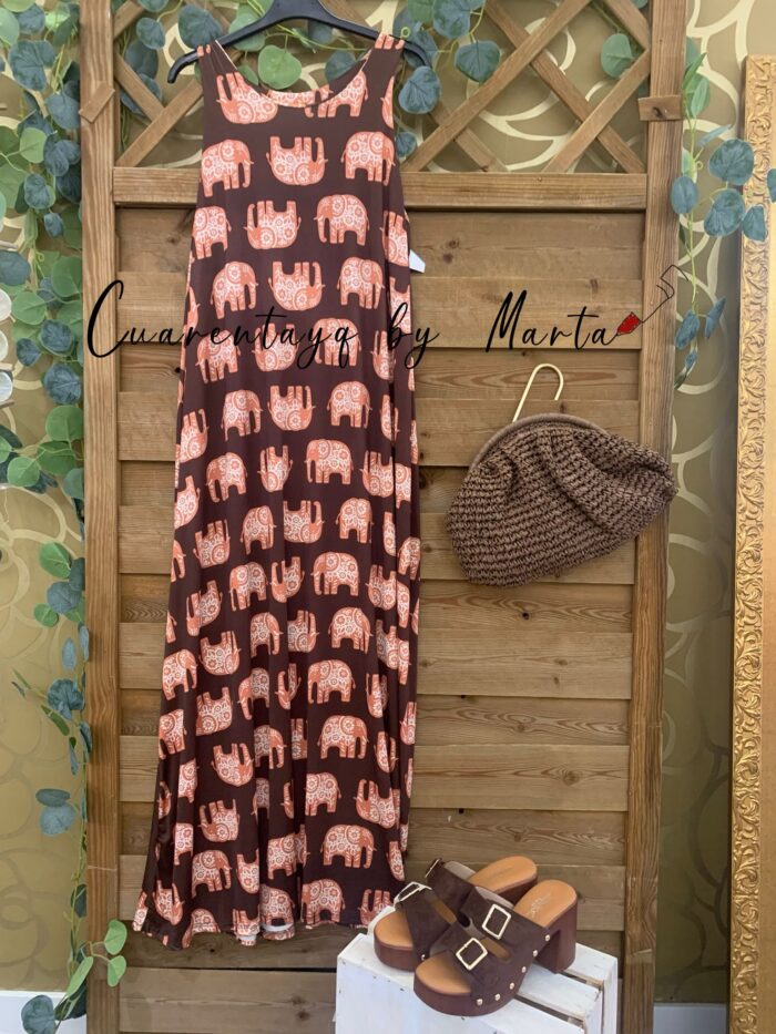 Vestido Licra Fría Elefantes