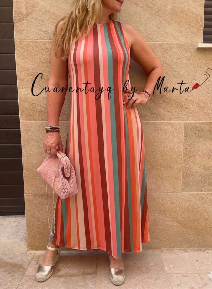 Vestido Licra Fría Hace Delgada
