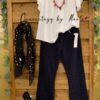 Camiseta manga volantes y pantalon push up