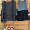 Kaftan rejilla, top tachuelas y baffy short