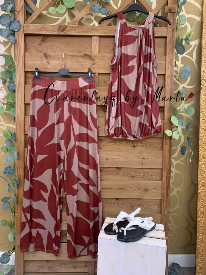 blusa halter licra safari pantalon licra safari