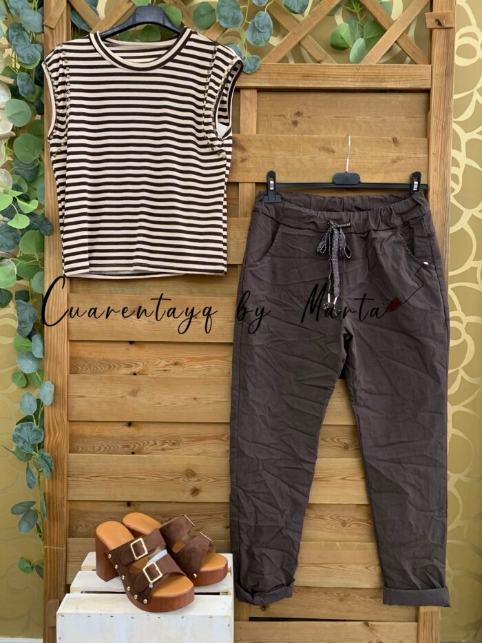 camiseta navy tachuelas baggy liso