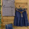 camiseta navy tachuelas falda comoda y guapa
