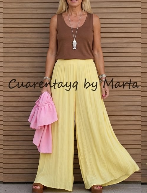 camiseta tirantes viscosa pantalon fresca y comoda