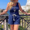 camiseta tirantes viscosa short mediterraneo