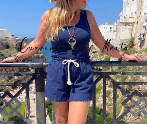 camiseta tirantes viscosa short mediterraneo
