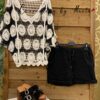 jersey crochet combinado baggy short