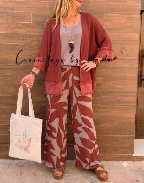 pantalon licra safari teja camiseta tirantes viscosa kaftan rejilla