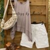 top corte asimetrico baggy short