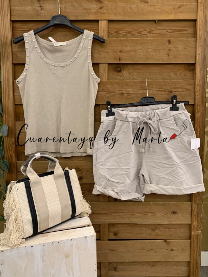 top tachuelas baggy short
