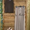 top tachuelas pantalon viscosa