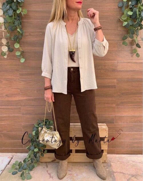 Blusa manga estilosa , botin city camel