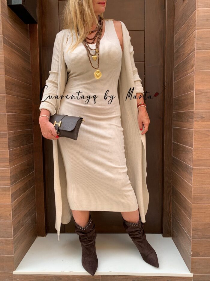 Conjunto Chaqueta y vestido Punto tallas.1