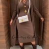 Conjunto vestido y chaqueta punto Tallas