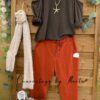 Baggy Liso y sudadera tachuela hombros al aire