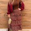 Falda para dejarse ver, jersey afelpado, bomber influencer, bolso queen y botas antelina burdeos2