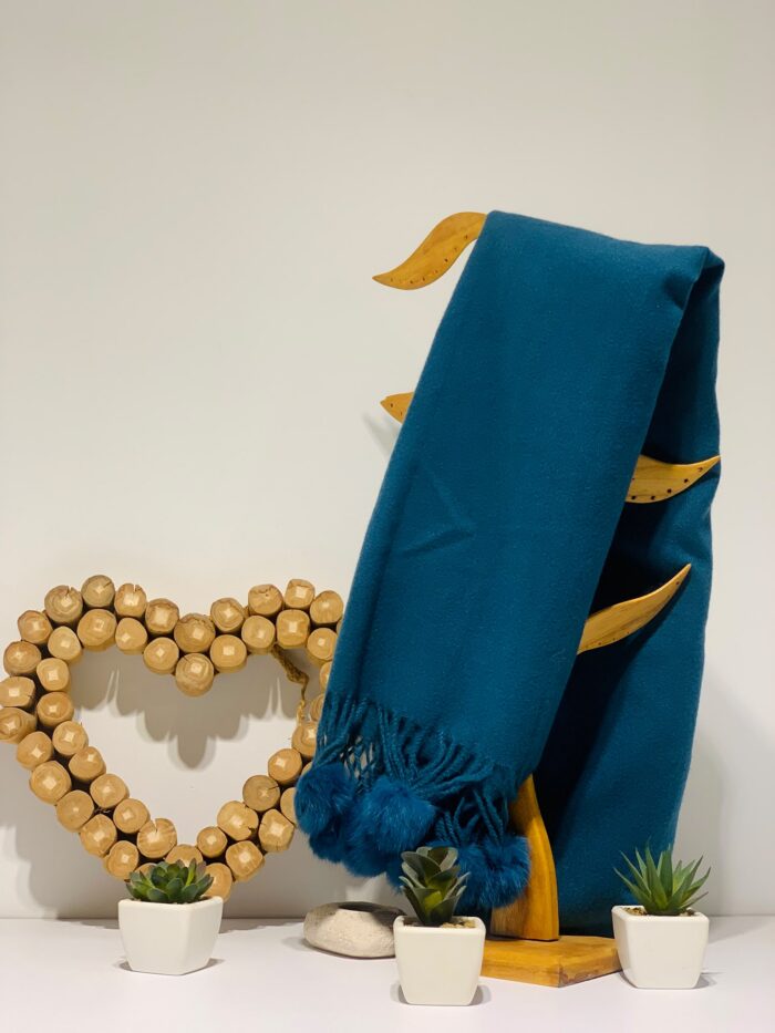 Foulard cashmere pompón4