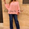 Jersey Gustoso, vaquero wide leg oscuro