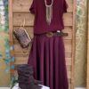 falda glamour, jersey basico afelpado y botas antelina