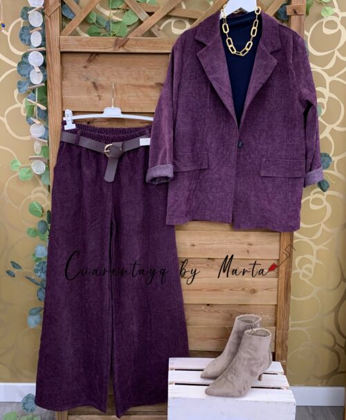 pantalón wide leg antelina, americana antelina, jersey basico afelpado y botin city camel (3)