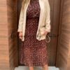 vestido plisado topos y americana (2)