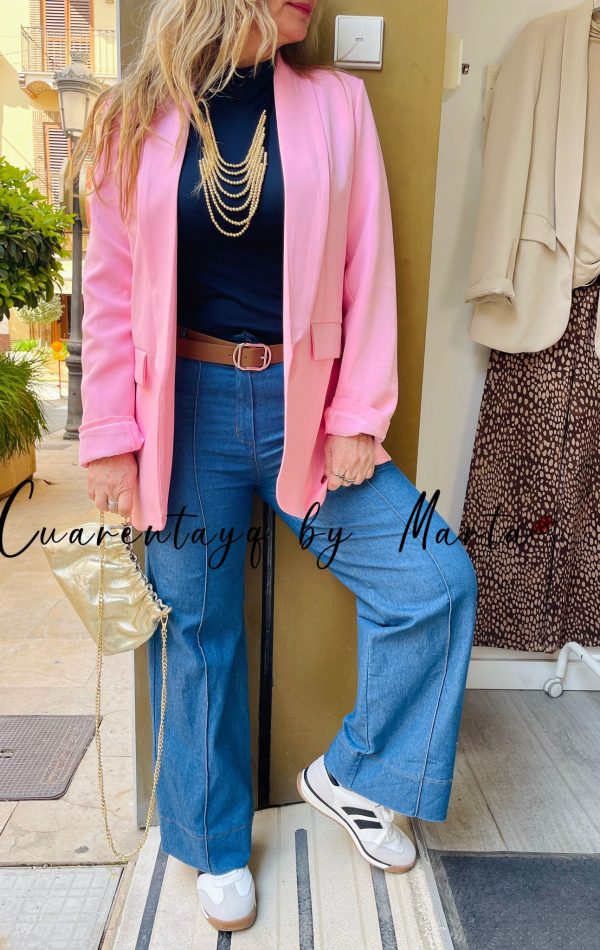 americana gentleman jersey como un guante vaquero palazzo