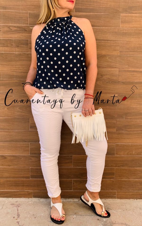 blusa halter topos baggy liso